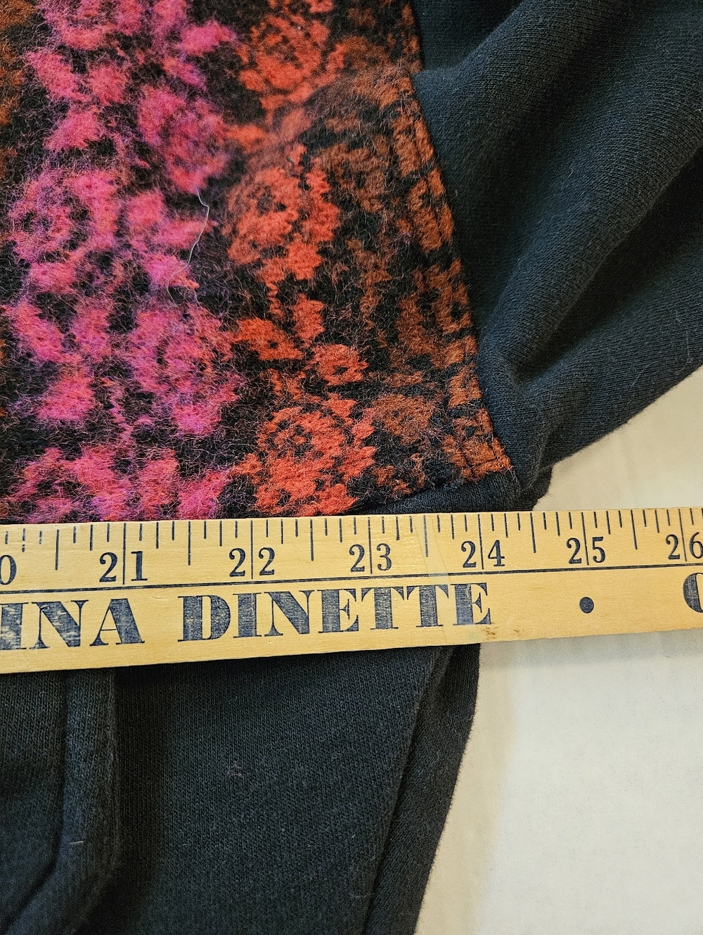 Free People Rockwell Sweater Hoodie Bomber Jacket Pink Black Floral Boho, M - Picture 14 of 15